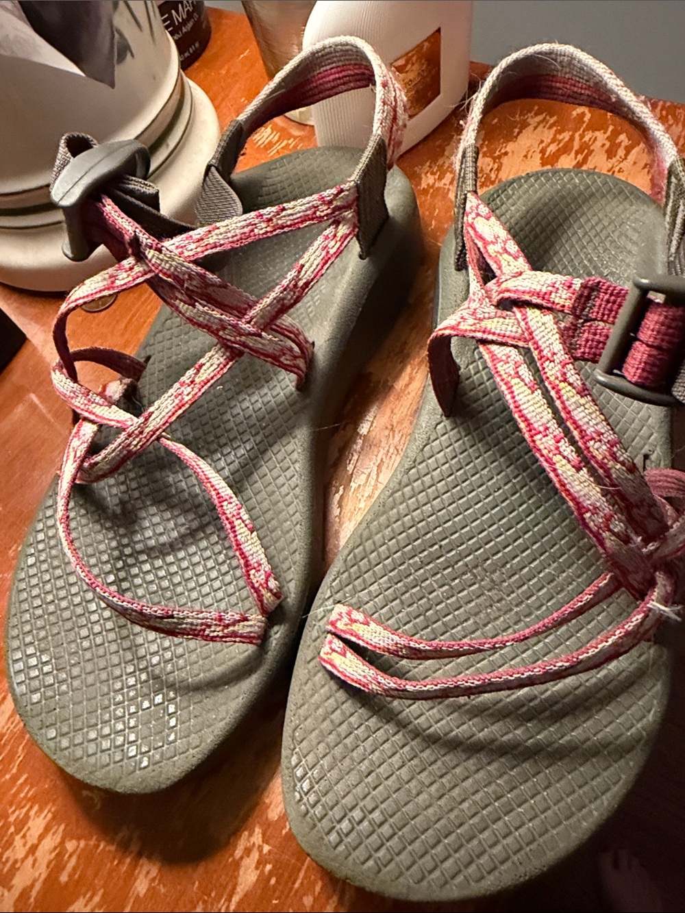 Chaco Women’s Strappy Outdoor Sandals - Pink and Gray